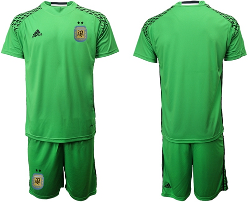 Argentina Blank Green Goalkeeper Soccer Country Jersey